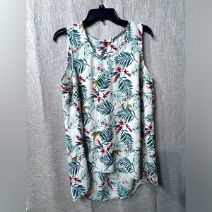 sleeveless DR2 by Daniel Rainn- Women’s Size L- jungle tiger tunic tank